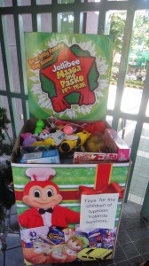 Toys collected for the Christmas Toy Drive Campaign, in partnership with Jollibee Maaga ang Pasko.