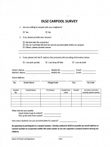 Parents' Bulletin No.4_Carpooling Survey