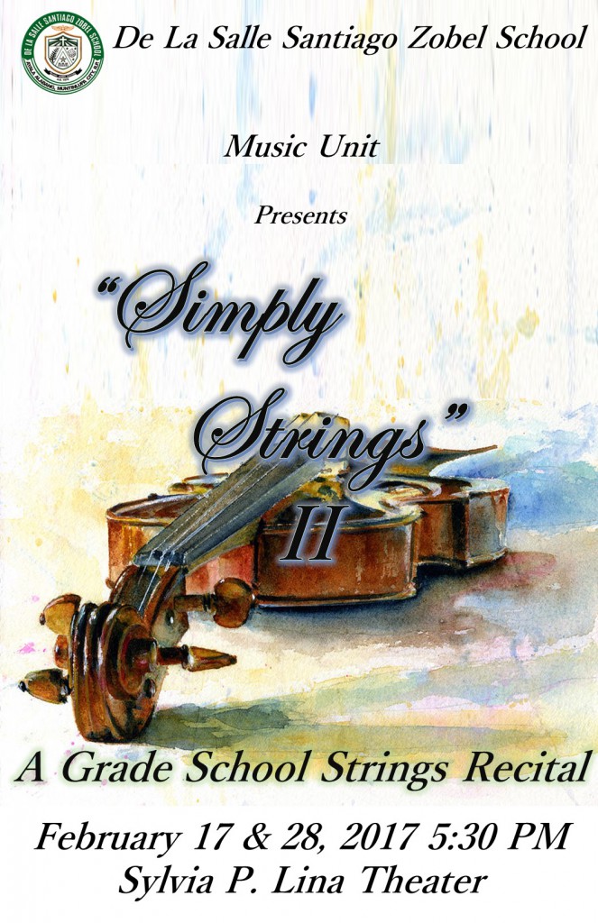 Grade School Strings Recital Poster